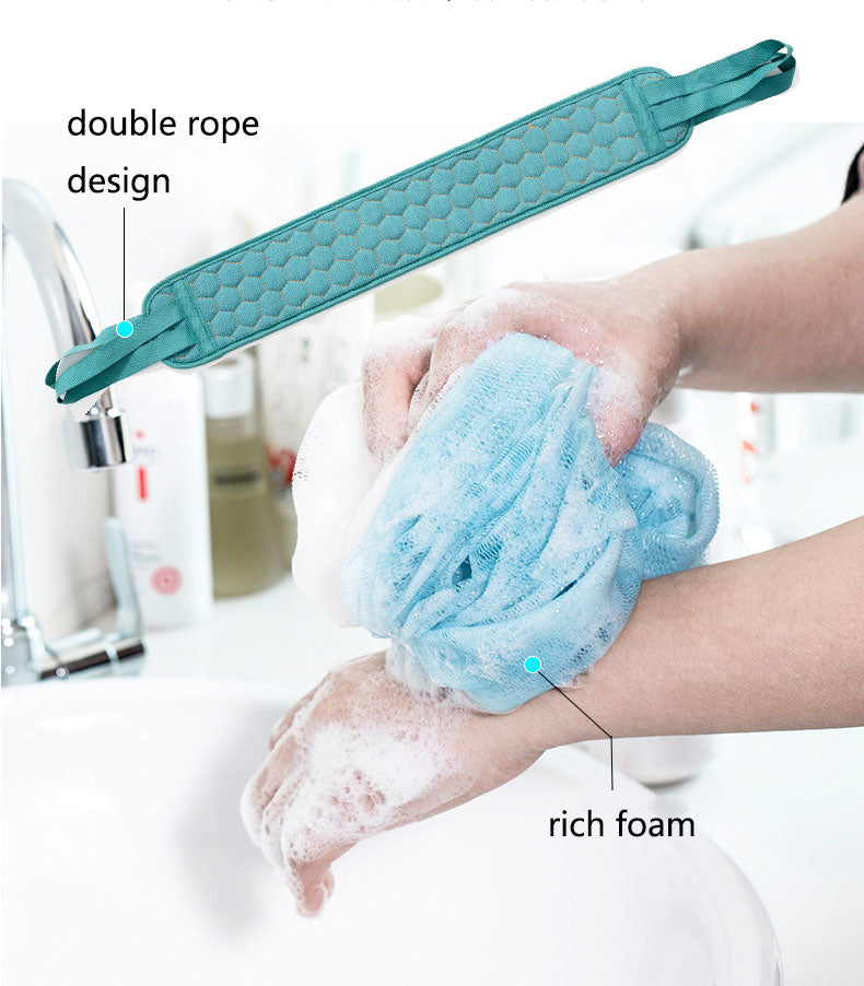 3 Pcs Exfoliating Scrubber Set - Sath Sponge Soofah, Shower Gloves, Back Exfoliating Loofah For Men And Women