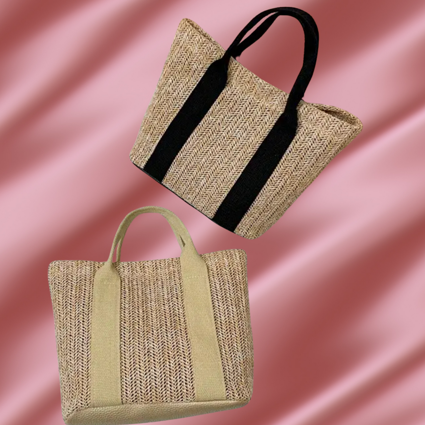 Boho Style Small Braided Bag Tote - Perfect For Home Spa Gifts, Cosmetics, Beach, Skincare And Travel
