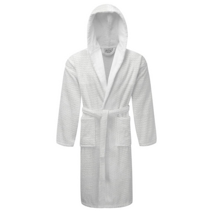Premium 2in1 'Waffle Outer' 'Towelling Inner' 100% Cotton Dressing Gowns - Hooded