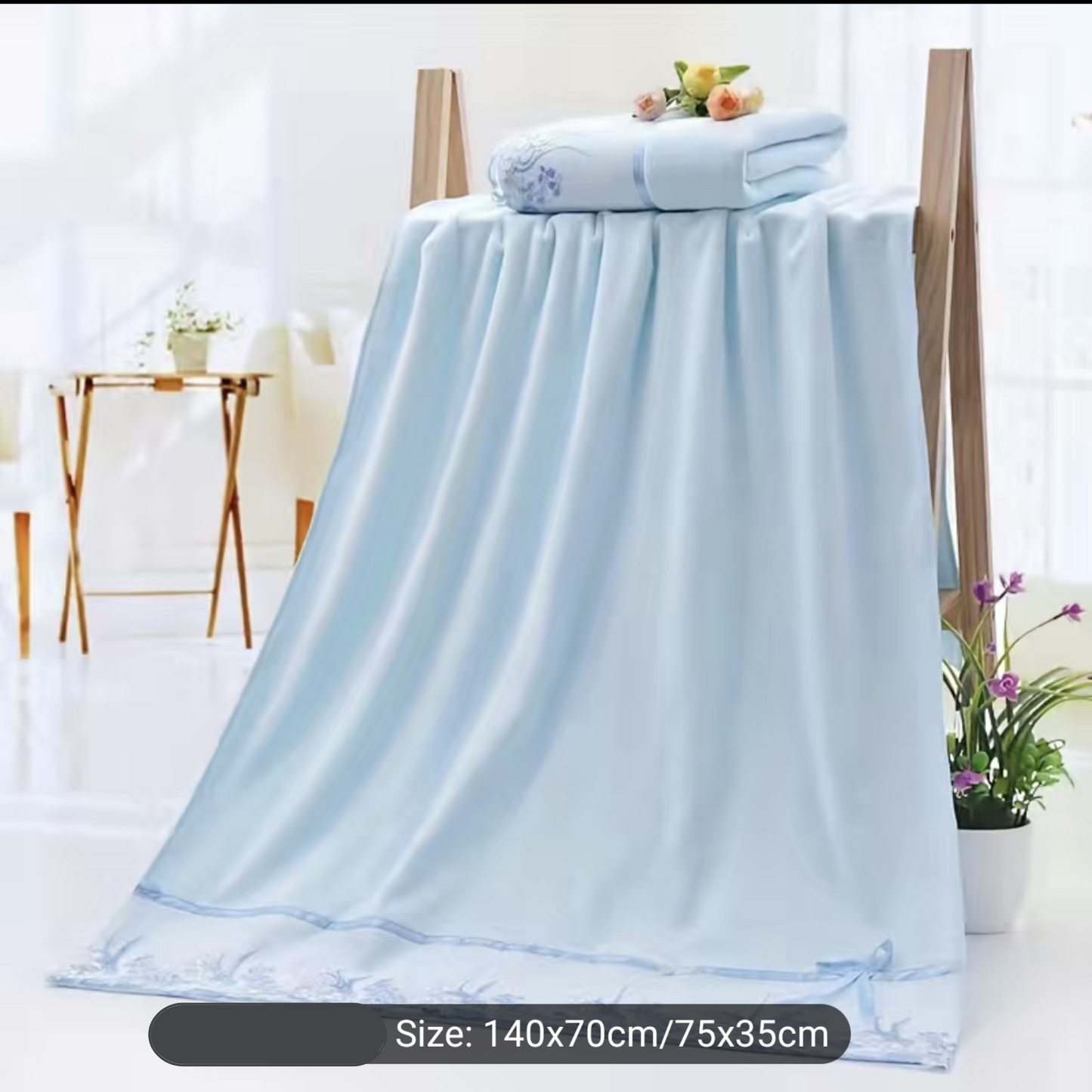 Super Soft Lace Embroidery Towel Set