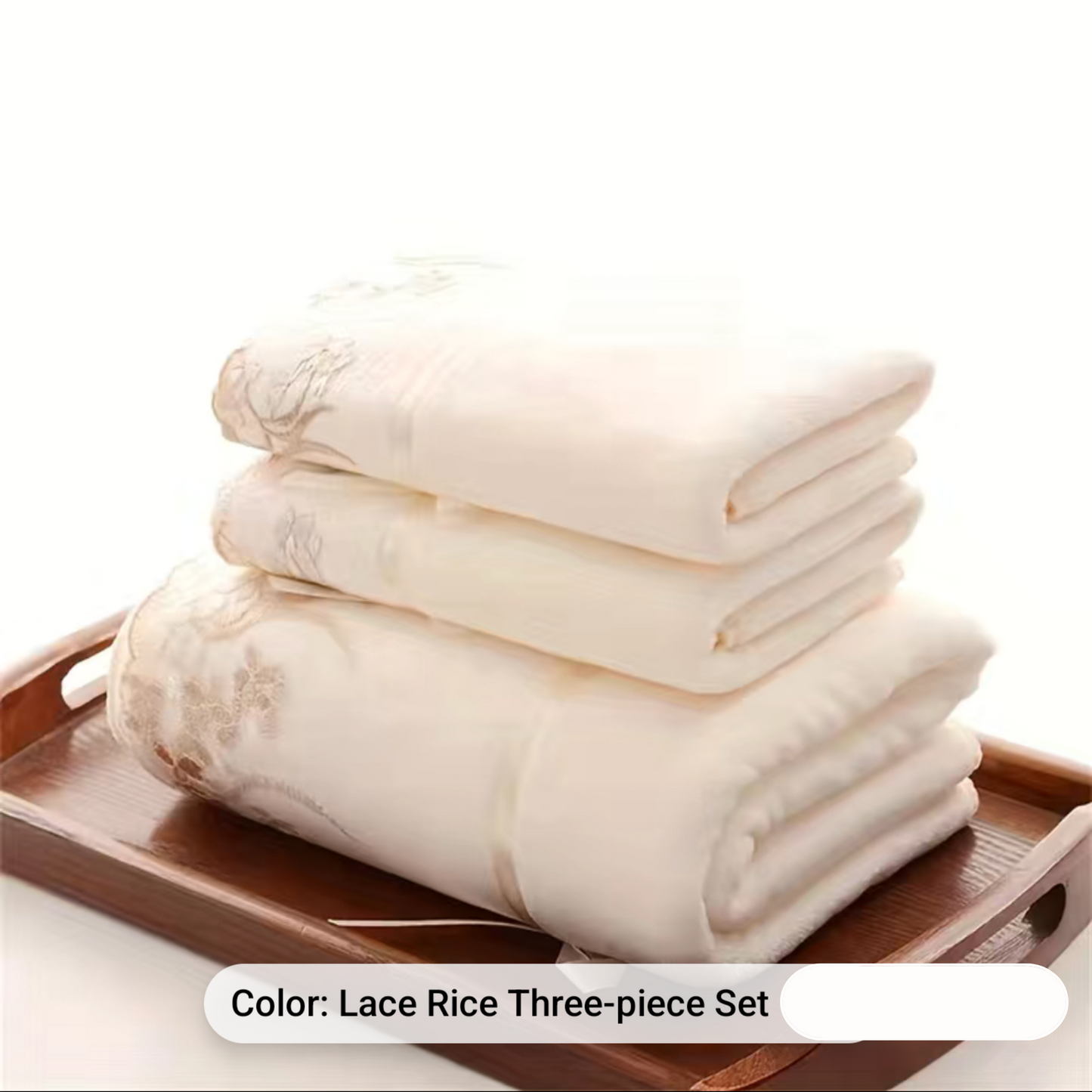 Super Soft Lace Embroidery Towel Set