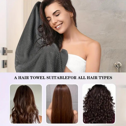 Large Microfiber Hair Towel Wrap With Elastic Band