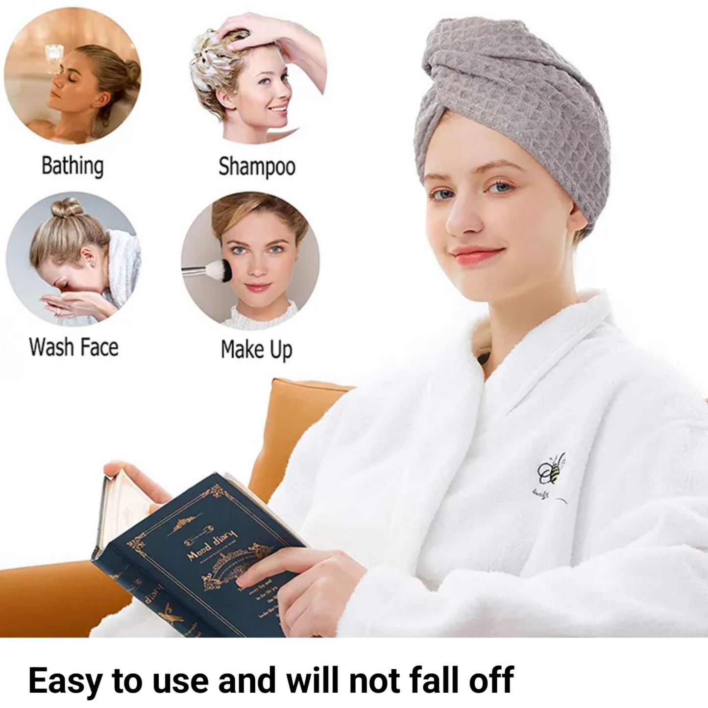 Waffle Soft Hair Drying Towel