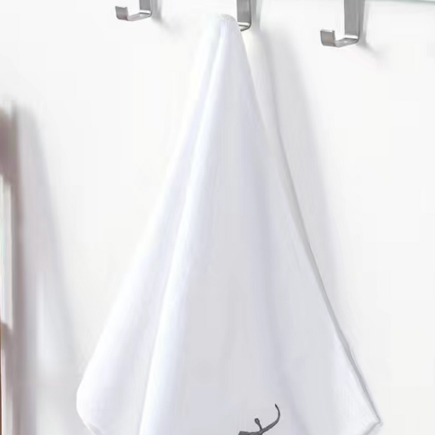 2/3Pcs Embroidery Super Plush White Pure Cotton Towel Set