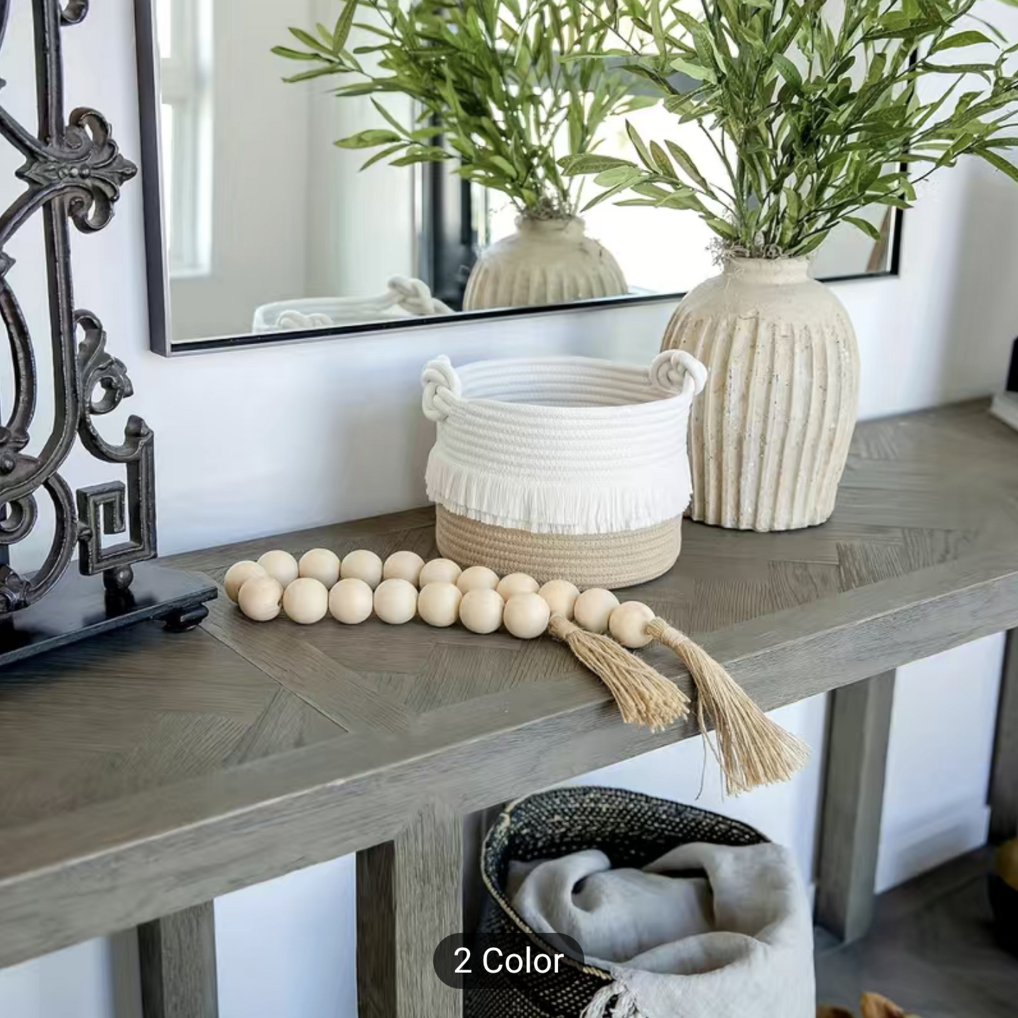 3Pcs Bathroom Decorative Storage Basket Set