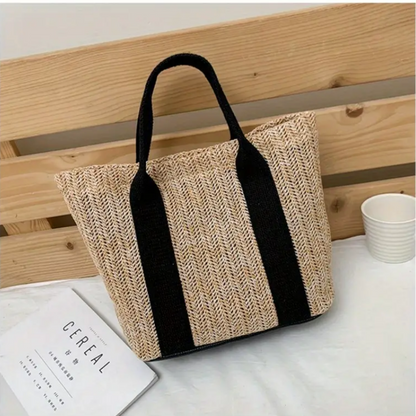 Boho Style Small Braided Bag Tote - Perfect For Home Spa Gifts, Cosmetics, Beach, Skincare And Travel