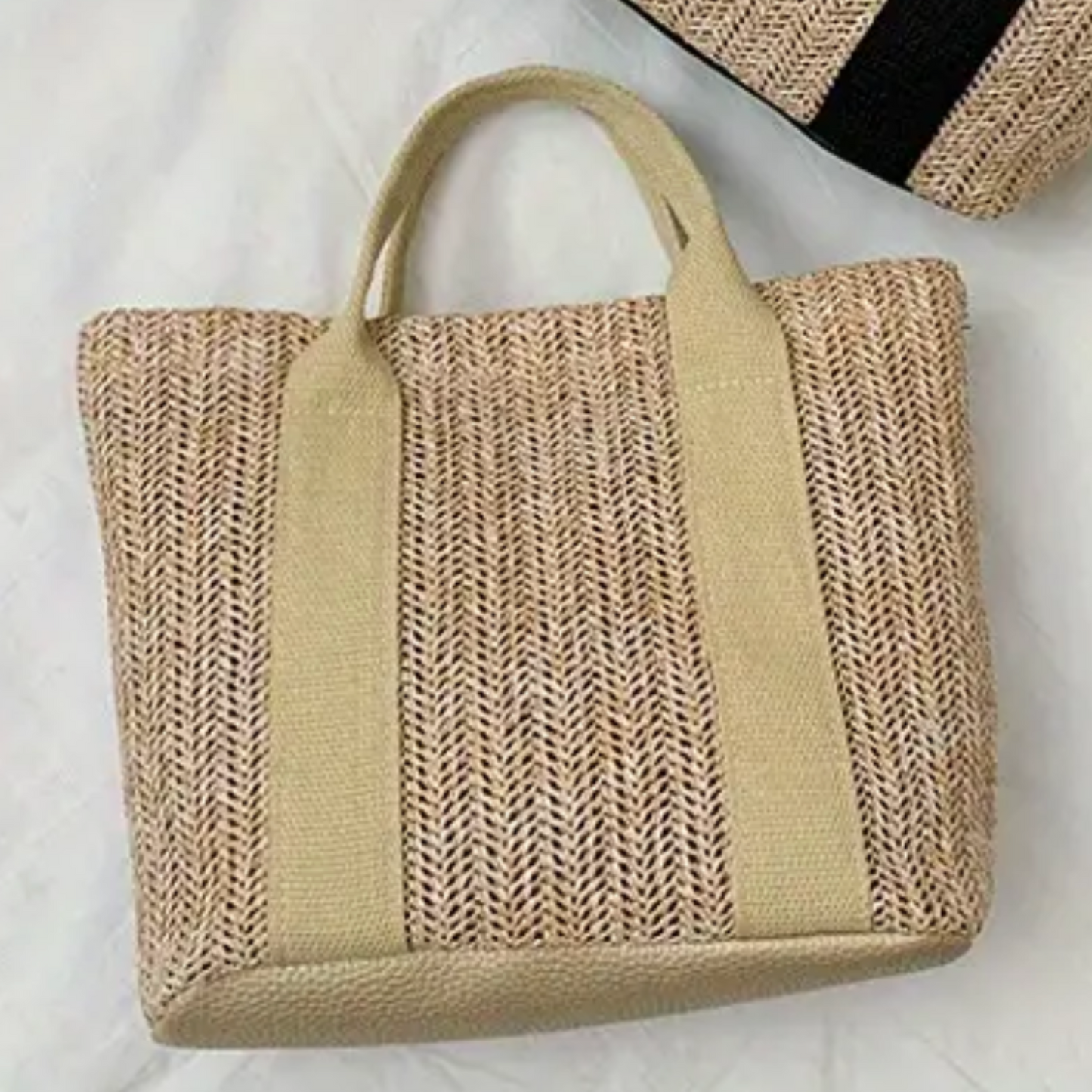 Boho Style Small Braided Bag Tote - Perfect For Home Spa Gifts, Cosmetics, Beach, Skincare And Travel