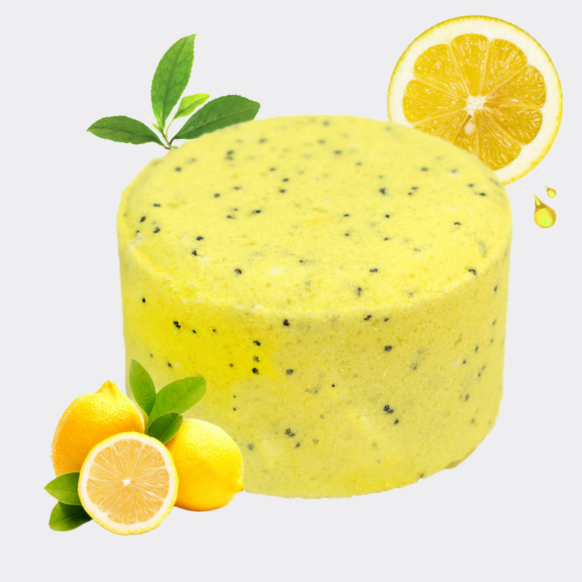Lemon Bath Bomb | Poppy Seed Bath Bomb | Lush Pearls