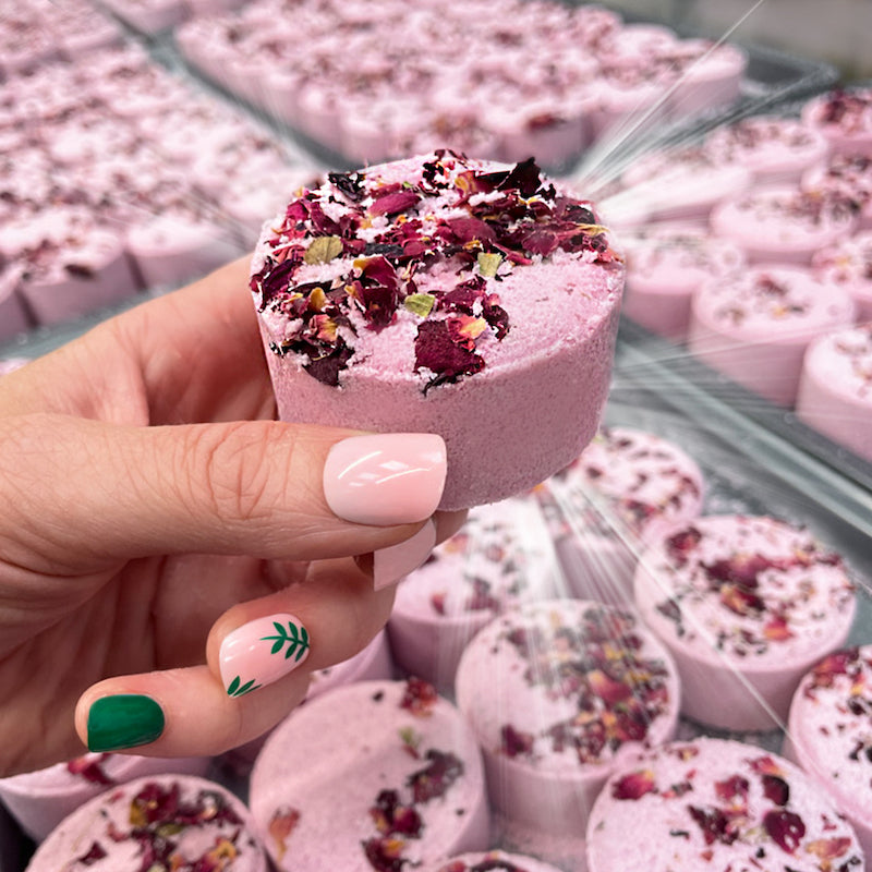 Rose Bath Bomb | Rose Petal Bath Bomb | Lush Pearls